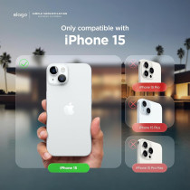 Elago Compatible With iPhone 15 Case, Liquid Silicone Case, Full Body Protective Cover, Shockproof, Slim Phone Case, Anti-Scratch Soft Microfiber Lining, 6.1 Inch, Medium Grey