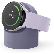 Elago GW2 Stand Compatible With Samsung Galaxy Watch 6 Series / 5 Charger Stand (40, 44mm) / 5 Pro Charger Stand (45mm) 2022-2023, Lavender Grey