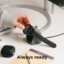 Elago GW4 Stand Compatible With Samsung Galaxy Watch 6 Series Charger / 5 Charger Stand (40, 44mm) / 5 Pro Charger Stand (45mm) 2022, Walkie Talkie Design, Dark Grey