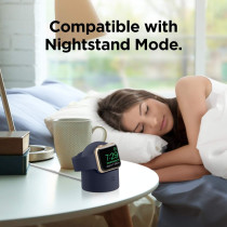 Elago W2 Charger Stand Compatible With Apple Watch Series Ultra2/Ultra/9/8/7/6/Se/5/4/3/2/1/Se (49mm, 45mm, 44mm, 42mm, 41mm, 40mm, 38mm), Durable Silicone, Compatible With Nightstand Mode, Jean Indigo