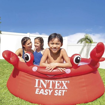 Intex Happy Crab Easy Set Pool For Kids, Red Colour
