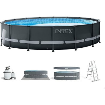 Intex 16Ft x 48Inch Ultra Xtr Frame Pool Set, Grey, 26326NP