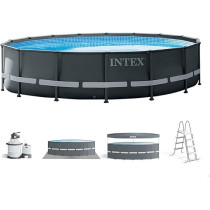 Intex 16Ft x 48Inch Ultra Xtr Frame Pool Set, Grey, 26326NP