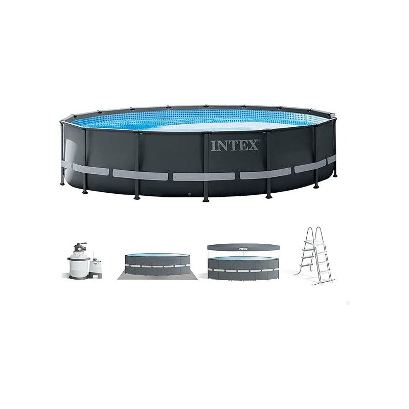 Intex 16Ft x 48Inch Ultra Xtr Frame Pool Set, Grey, 26326NP
