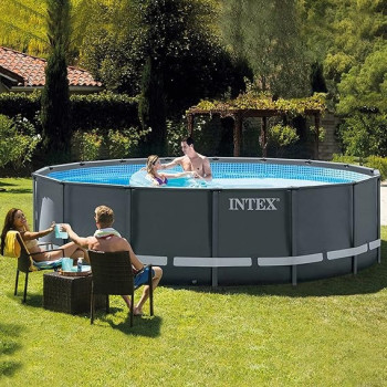 Intex 16Ft x 48Inch Ultra Xtr Frame Pool Set, Grey, 26326NP