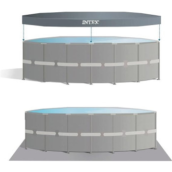 Intex 16Ft x 48Inch Ultra Xtr Frame Pool Set, Grey, 26326NP