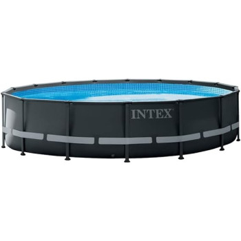 Intex 16Ft x 48Inch Round Ultra Xtr Metal Frame Swimming Pool With Sand Filter, Ladder, Cover And Ground Cloth, Spec With Factory Fitted 3 Pin Plug