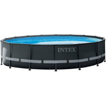 Intex 16Ft x 48Inch Round Ultra Xtr Metal Frame Swimming Pool With Sand Filter, Ladder, Cover And Ground Cloth, Spec With Factory Fitted 3 Pin Plug