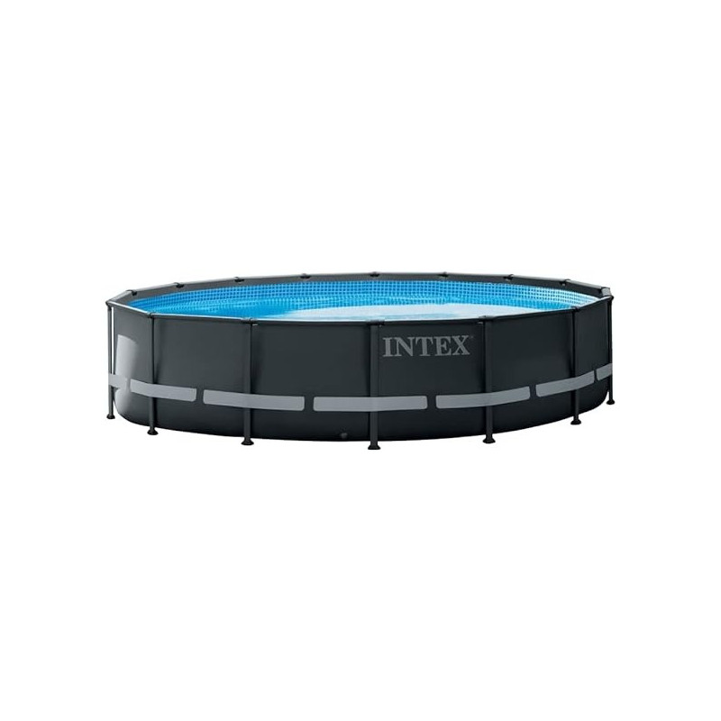 Intex 16Ft x 48Inch Round Ultra Xtr Metal Frame Swimming Pool With Sand Filter, Ladder, Cover And Ground Cloth, Spec With Factory Fitted 3 Pin Plug