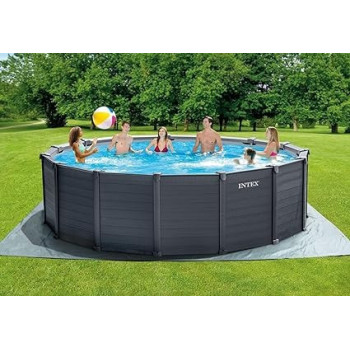 Intex 15Ft 8Inch x 49Inch Graphite Panel Pool Set, Gray Colour