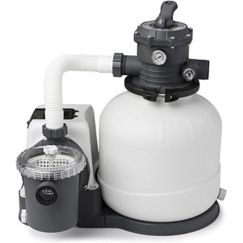 Intex Krystal Clear Sand Filter Pump For Above Ground Pools With 2800 Gallons Per Hour Flow Rate, Improved Circulation And Easy Installation