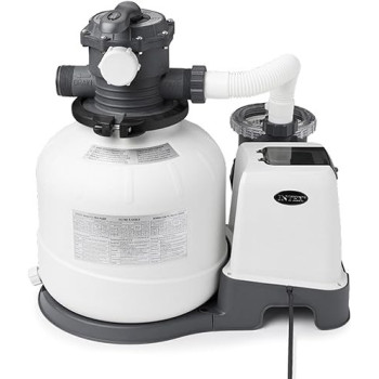 Intex Krystal Clear Sand Filter Pump For Above Ground Pools With 2800 Gallons Per Hour Flow Rate, Improved Circulation And Easy Installation