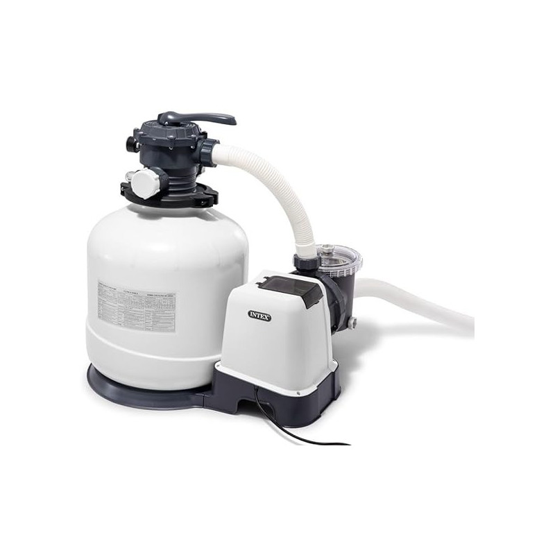 Intex 3200 Gph Sand Filter Pump, Grey, 220-240 Volt