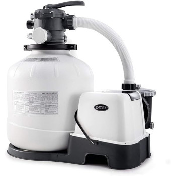 Intex 26679EG Krystal Clear 2150 GPH Pump And Saltwater Sand Filter Saltwater System, Grey