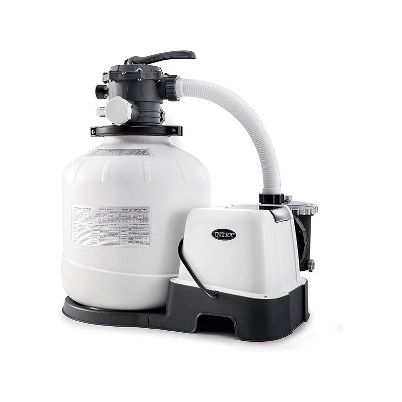 Intex 26679EG Krystal Clear 2150 GPH Pump And Saltwater Sand Filter Saltwater System, Grey