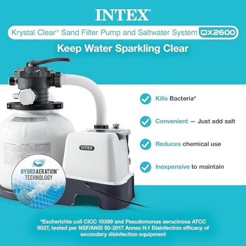Intex 26679EG Krystal Clear 2150 GPH Pump And Saltwater Sand Filter Saltwater System, Grey