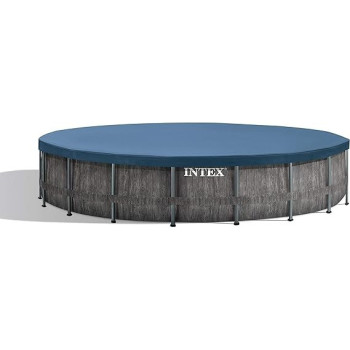 Intex 18Ft x 48Inch Greywood Prism Frame Premium Pool Set, Black