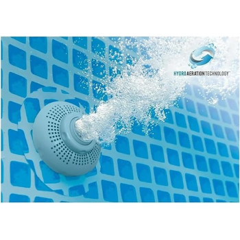 Intex 16Ft x 48Inch Prism Frame, Chevron Premium Above Ground Pool Set, 5061 Gallon Capacity, Hydro Aeration Technology, Includes Filter Pump, Ages 6 And Above