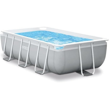 Intex Prism Frame Rectangular Pool Set, Grey, 3M x 1.75M x 0.8M, 26784UK