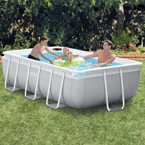 Intex Prism Frame Rectangular Pool Set, Grey, 3M x 1.75M x 0.8M, 26784UK