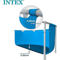 Intex 4m x 2m x 1.22m Prism Frame Rectangular Pool Set, Grey