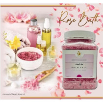Medspa Rose And Hibiscus Bath Salt For Body And Foot Spa, Calming, Relaxing, Muscle Pain Relief, Aromatherapy, Pure And Natural Essential Oil Infused With Hibiscus Flower, 3kg