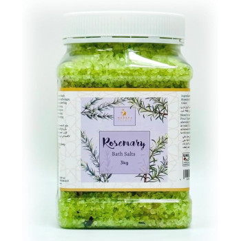 Medspa Rosemary Bath Salt For Body And Foot Spa, Calming, Relaxing, Muscle Pain Relief, Aromatherapy, Pure And Natural, Sea Salt, Rosemary Essential Oil Infused With Rose Petals, 3kg