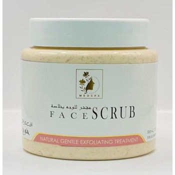 Medspa Peach Face Scrub Natural Gentle Exfoliating Treatment, 500ml