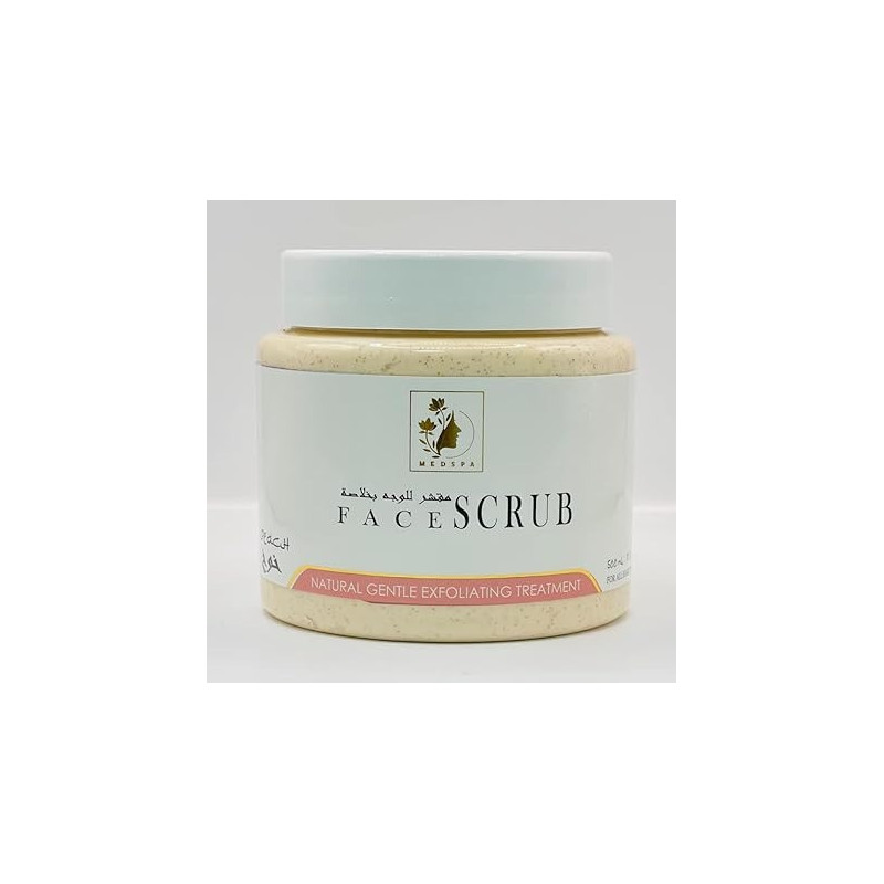 Medspa Peach Face Scrub Natural Gentle Exfoliating Treatment, 500ml