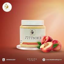 Medspa Peach Face Scrub Natural Gentle Exfoliating Treatment, 500ml