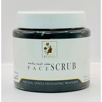 Medspa Charcoal Face Scrub Natural Gentle Exfoliating Treatment, 500ml