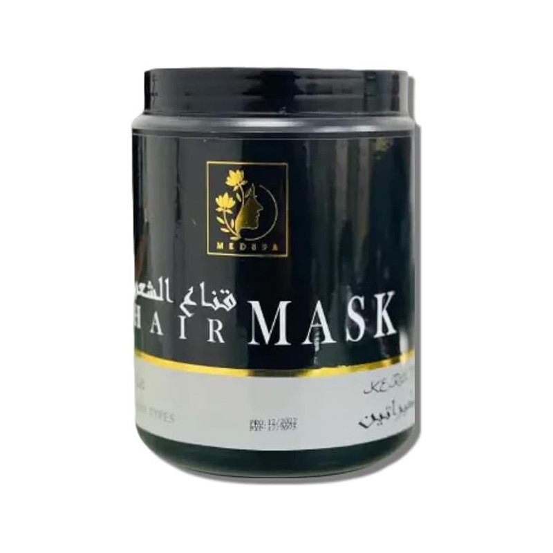 Medspa Keratin Hair Mask, Intensive Re Vitalizing Treatment With Hyderation, Moisturization And Repair For All Hair Types, 1kg