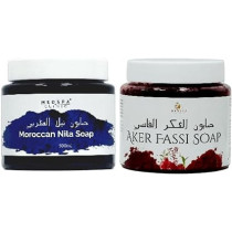 Medspa Moroccan Nila And Akker Fassi Combo Natural Purifying, Cleansing, Exfoliating For Hammam Ritual, 500ml each