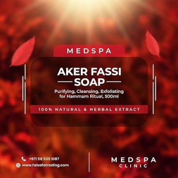 Medspa Moroccan Nila And Akker Fassi Combo Natural Purifying, Cleansing, Exfoliating For Hammam Ritual, 500ml each