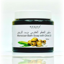 Medspa Moroccan Bath Soap With Oilive Oil, 100 Percentage Natural And Herbal Extract, Treats The Goose Skin, Exfoliates The Dead Skin, Soothing And Moisturizing Hammam Ritual, 500ml
