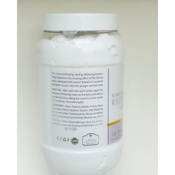 Medspa Moroccan Whitening Cream, 2kg, After Bath For Face And Body, Enriched With Vitamine E And Natural Extracts, Peeling, Softner, Moisturizer, Collagen