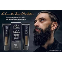Shades Mens Natural Black 5 Min Easy Brush In Colour Mustache And Beard Perfect Match, 100g