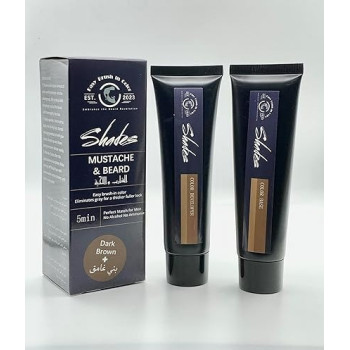 Shades Mens Dark Brown 5 Min Easy Brush In Colour For Mustache And Beard Perfect Match, 100g