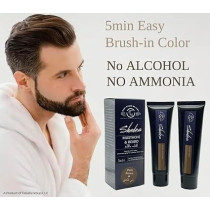 Shades Mens Dark Brown 5 Min Easy Brush In Colour For Mustache And Beard Perfect Match, 100g