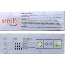 Smile Plus Tampons Pure Cotton 100 Percentage Natural And Organic Normal Size, 16pcs
