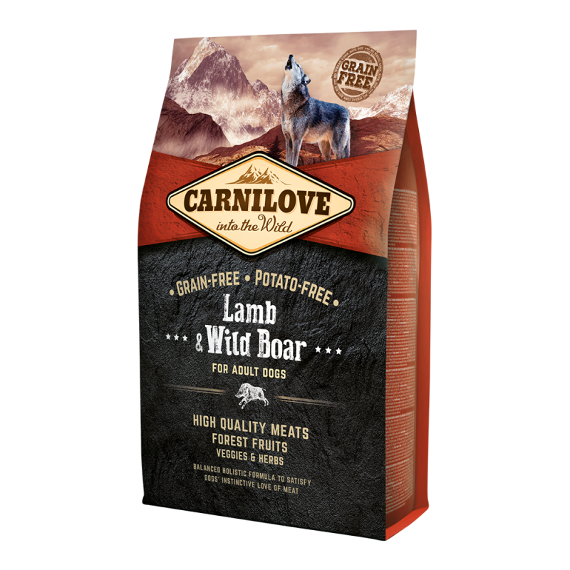 Carnilove Lamb And Wild Boar For Adult Dogs, 4kg
