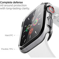 Spigen Ultra Hybrid Designed For Apple Watch Screen Protector Case Series Se2/6/Se/5/4, 40Mm, Crystal Clear