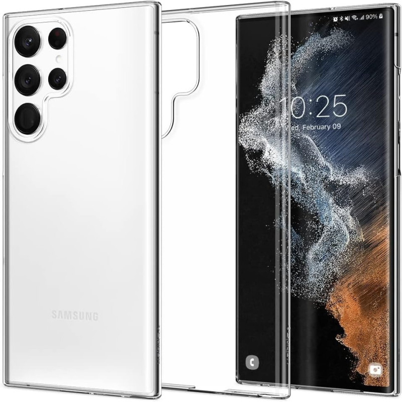 Spigen Air Skin Designed For Galaxy S22 Ultra Case, Crystal Clear
