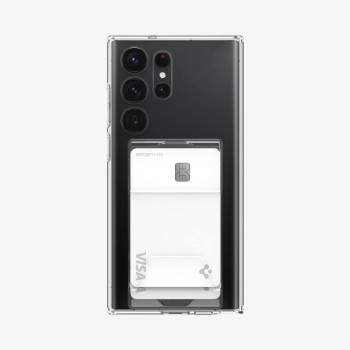 Spigen Crystal Slot Dual Designed For Galaxy S23 Ultra Case, Crystal Clear