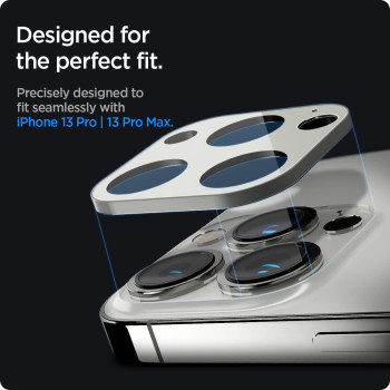 Spigen Camera Lens Screen Protector Designed For iphone 13 Pro/iphone 13 Pro Max, Silver