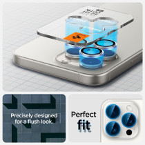 Spigen Camera Lens Screen Protector Designed For iphone 15 Pro Max/iphone 15 Pro, White Titanium