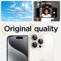 Spigen Camera Lens Screen Protector Designed For iphone 15 Pro Max/iphone 15 Pro, White Titanium
