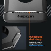 Spigen Rugged Armor Stand Designed For Apple Watch Charger For 2/Apple Watch Ultra, Series 9/8/Se2/7/6/Se/5/4 49/45/44/41/40Mm Durable TPU With Non-SlIP Stable Base, Black