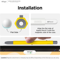 Elago X Monami Pencil Case Compatible With Apple Pencil 2ND Generation Cover Sleeve, Classic Design, Compatible With Magnetic Charging And Double Tap, Yellow