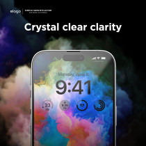 Elago Tempered Glass Screen Protector Compatible With iphone 14 Pro Max 9H Surface Hardness, Anti-Fingerprint, Shatter-Proof, Scratch Protection, Crystal Clear Clarity, Bubble-Free